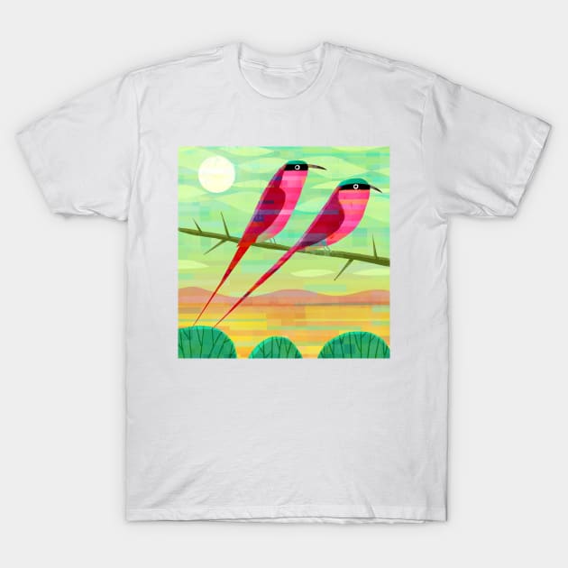 Carmine Bee-eater T-Shirt by Gareth Lucas